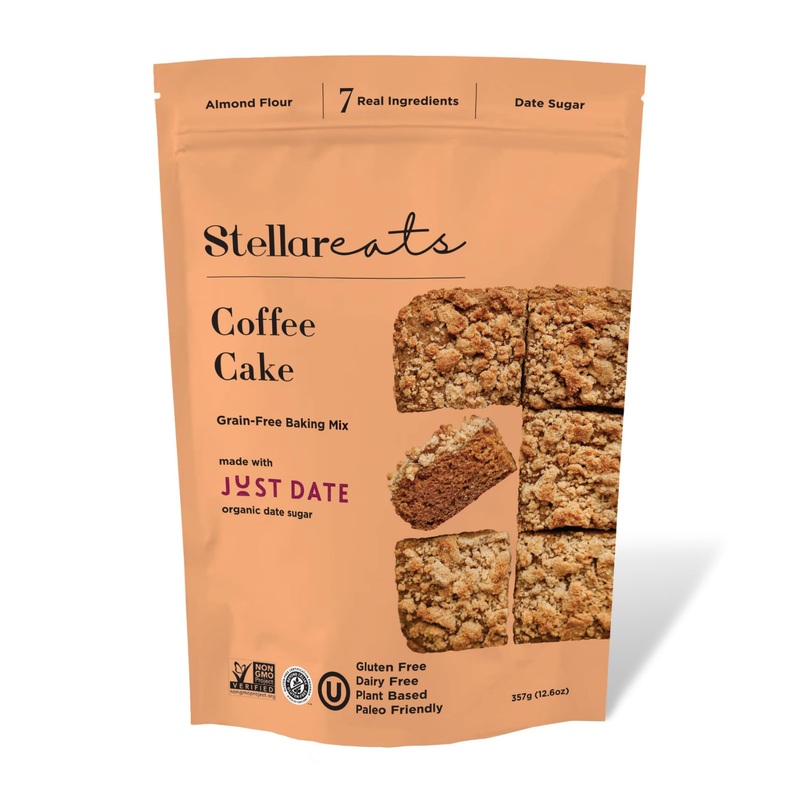 Stellar Eats Coffee Cake Mix, 12.6 Oz, 1 Pack – Grain Free, Gluten Free, Dairy Free, Plant Based, Paleo Friendly, Certified Kosh