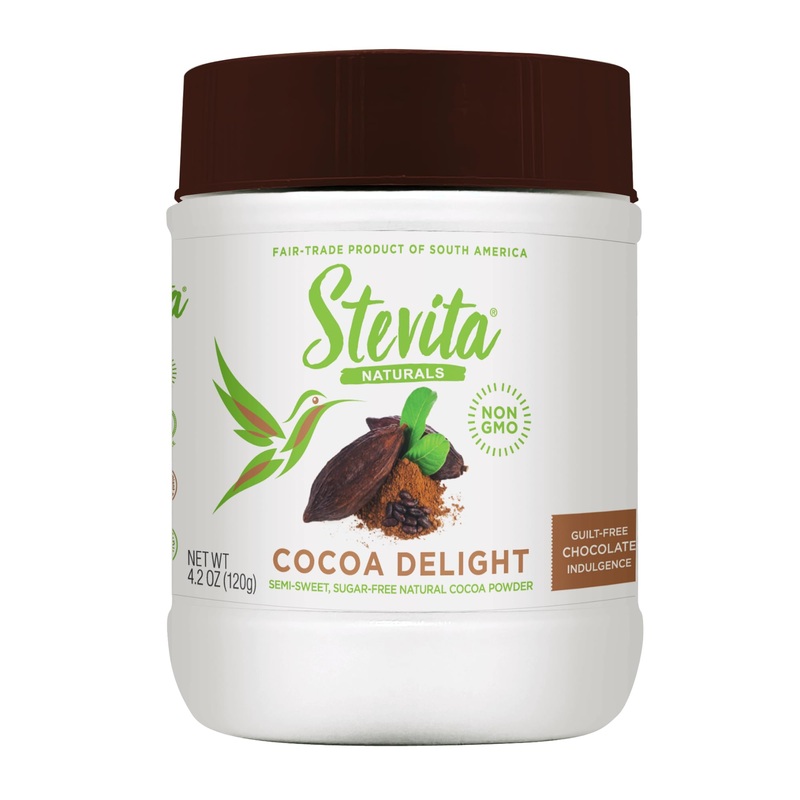 Stevita Cocoa Delight – 4.2 Oz – Natural Cocoa Powder With Stevia – For Smoothies, Desserts & Recipes – Non-Gmo, Vegan, Keto, Pa