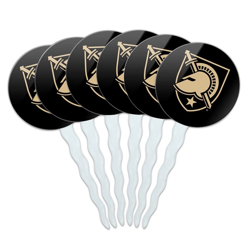 United States Military Academy Primary Logo Cupcake Picks Toppers Decoration Set Of 6