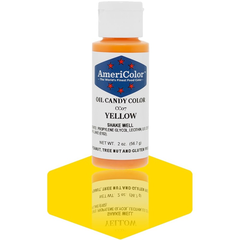 Americolor Candy Oil Food Color, 2-Ounce, Yelllow