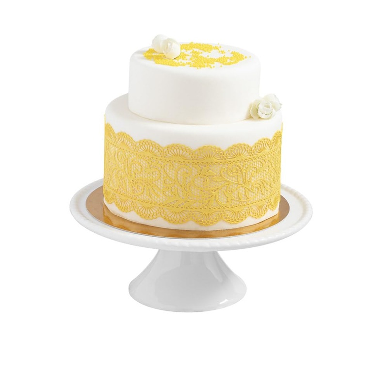 Art-Sweet Premade Cake Lace – Ready To Use Edible Cake Lace Decoration – Sugar Decorations For Cakes – Edible Ribbon – Incl.3 Pi