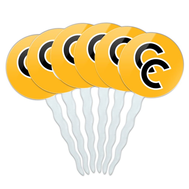 Colorado College Secondary Logo Cupcake Picks Toppers Decoration Set Of 6