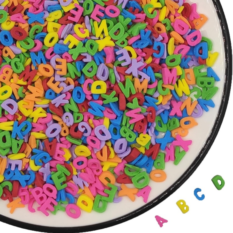 Colorful Edible School Enrollment Letters Sprinkles- Sugar Decoration For The Start Of School – Abc Alphabet Figures For Cakes A