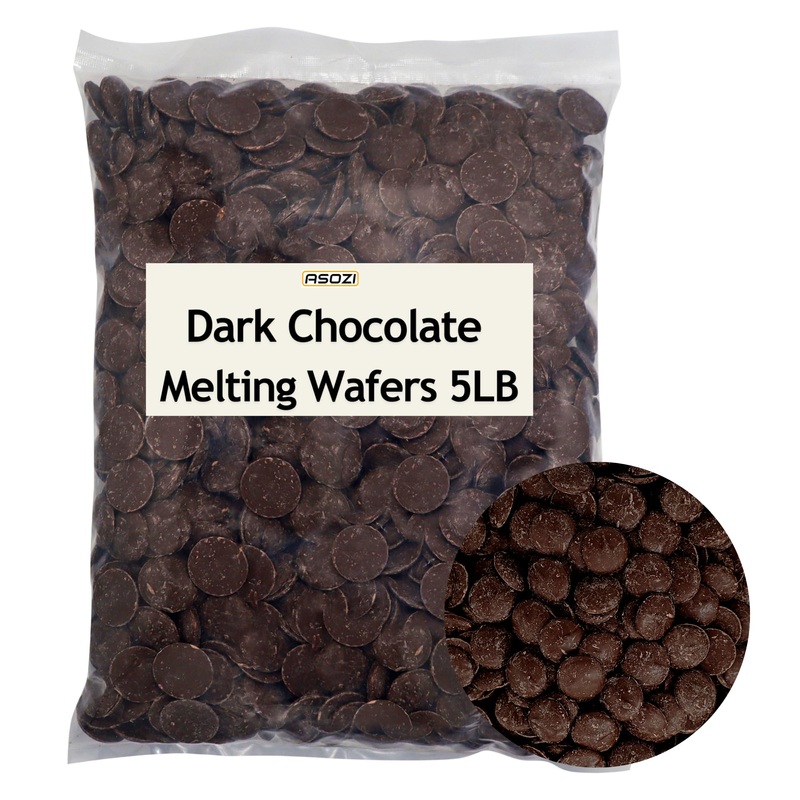 Dark Chocolate Melting Wafers 5Lb – Melt Chocolate Sweet And Creamy Taste, Perfect For Molding And Dipping Desserts And Candy –