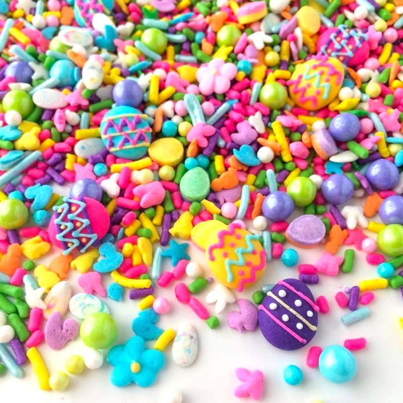 Easter Egg Sprinkle Mix | Spring Pastel Edible Decorations | Bulk | Simply Sucre (24 Oz Jar)