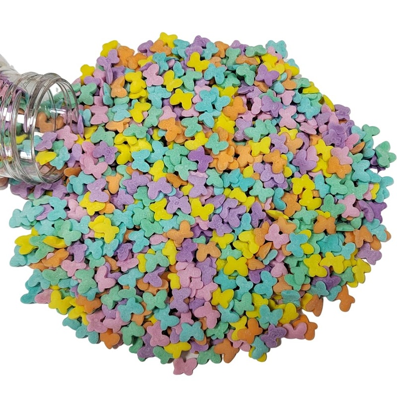 Eastron Edible Colorful Butterfly Sprinkles Rainbow Sprinkles For Cake Decorating Confetti Sprinkles For Baking, Cupcakes Topper