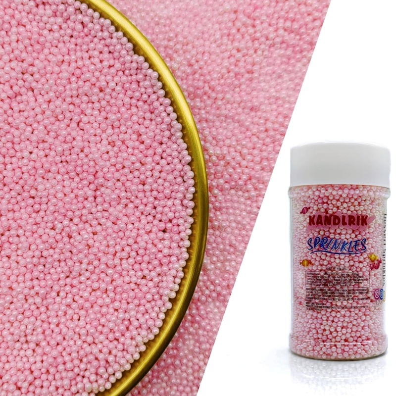 Edible Pink Pearl Sugar Sprinkles Candy 2Mm Mini Pearls Cake Decorations Cupcake Toppers Cookie Decorating Perfect For Wedding P