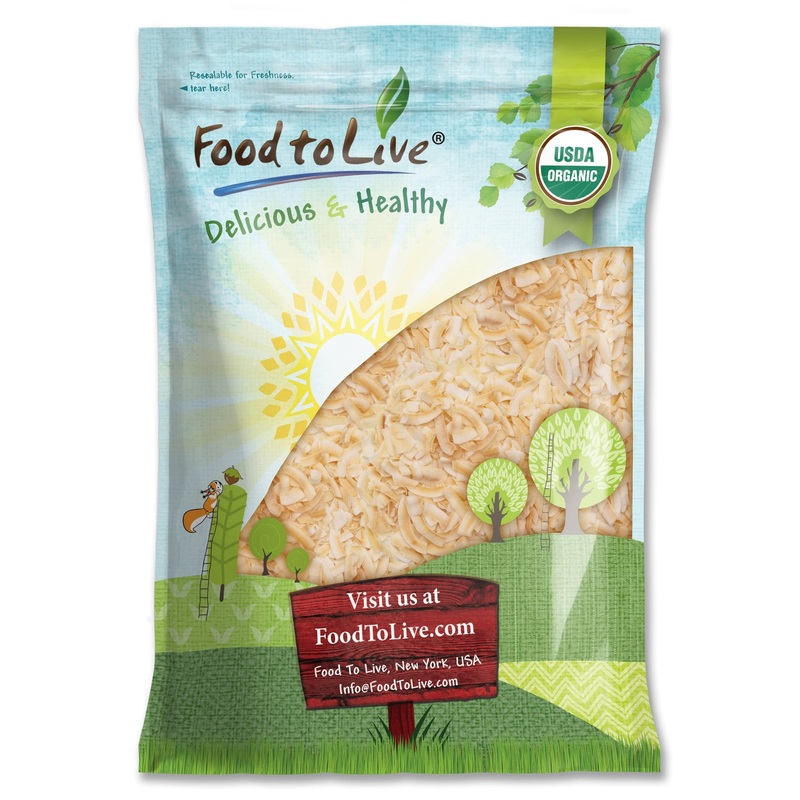 Food To Live Organic Toasted Coconut Chips, 2.5 Pounds – Non-Gmo, Desiccated Coconut Flakes, Unsweetened, Unsulfured, Vegan, Bul