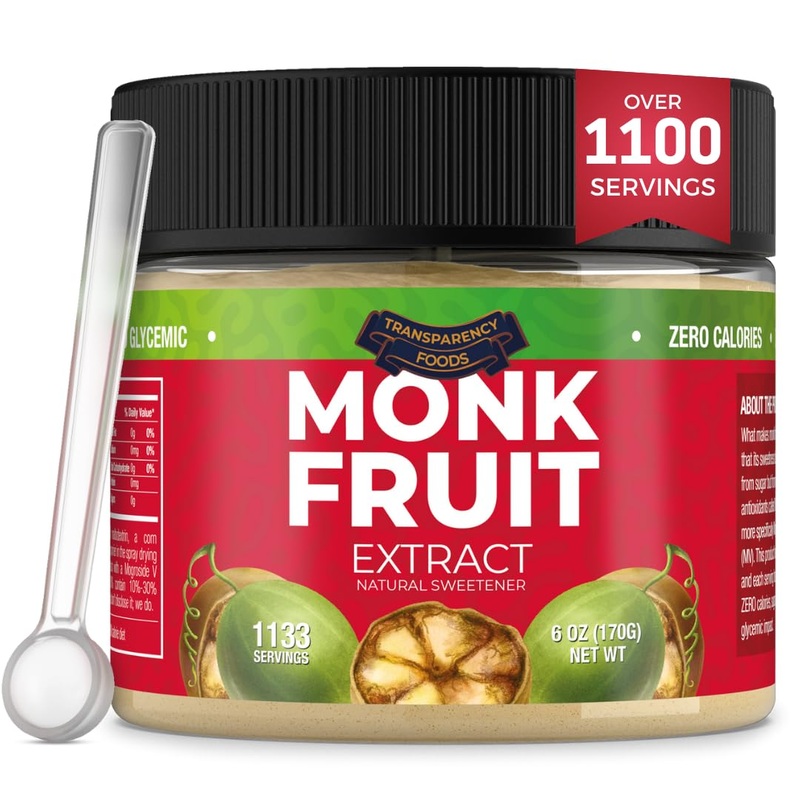 Monk Fruit Sweetener No Erythritol (25X Sweeter Than Sugar) Zero Calories, Zero Glycemic, Non-Gmo, No Fillers – Monk Fruit Extra