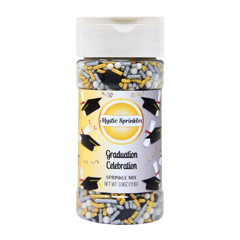 Mystic Sprinkles Graduation Day Sprinkles Mixes (Graduation Celebration Sprinkle Mix 3.9Oz)