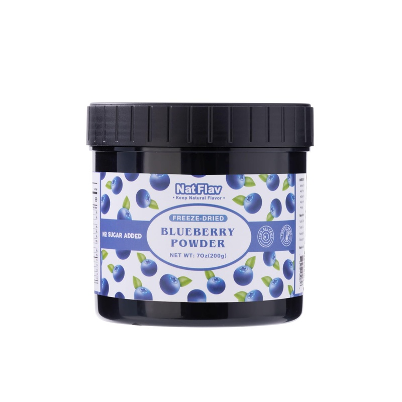 Nat Flav Freeze-Dried Blueberry Powder | 7Oz | 100% Natural Fruit | No Sugar & Additives | Non-Gmo & Vegan Friendly | Flavoring
