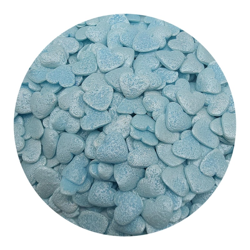 Ncs Blue Pearl Heart Edible Sprinkles, 8 Ounces – Great For Cupcakes, Cookies, Cakes, Donuts, Cakes Pops