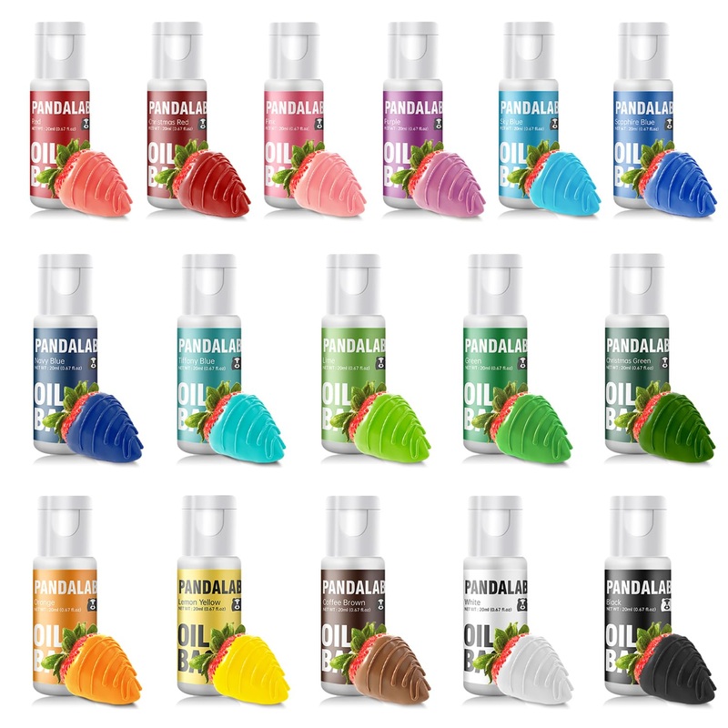 Oil Based Food Coloring Set For Chocolate – 16 Colors Vibrant Edible Baking Food Dye For Chocolate, Candy Melts, Fondant, Butter