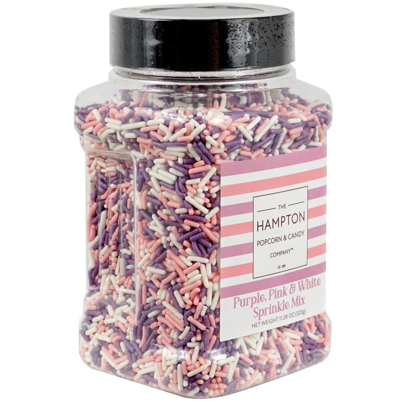 Pink, Purple & White Sprinkles Jimmies 11.28 Oz, Sprinkles For Cake Decorating, Cake Sprinkles, Sprinkles For Baking, Ice Cream