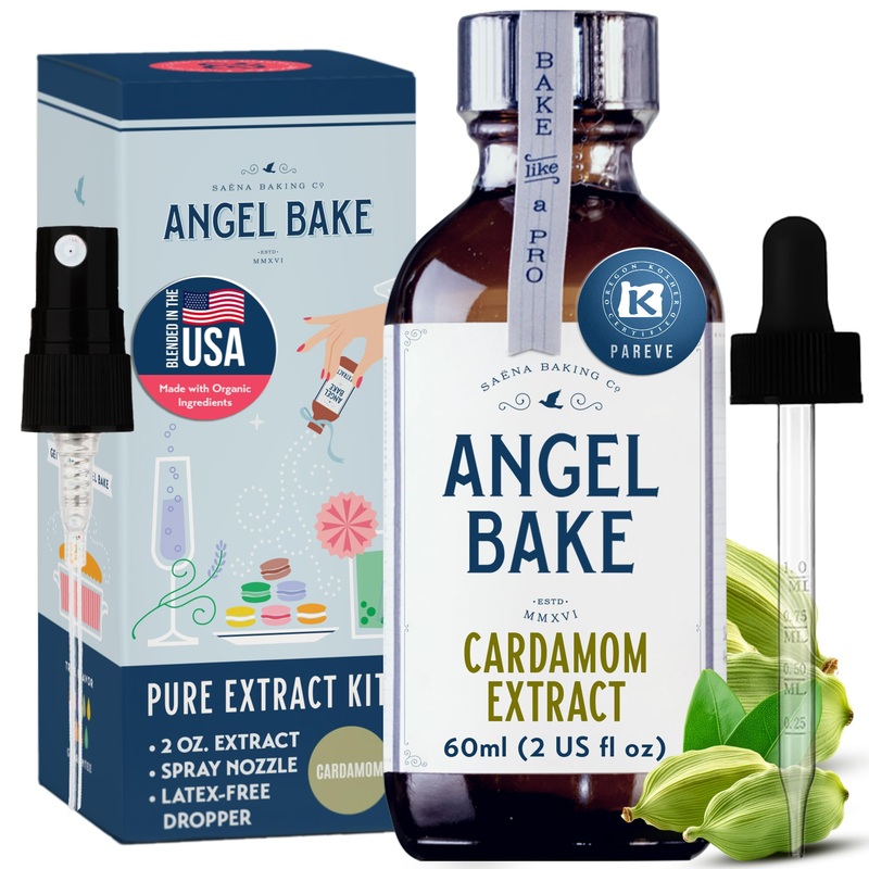 Pure Cardamom Extract For Baking And Mixology- Premium Natural Flavoring For Cooking, Desserts, Beverages – Kosher, Keto Friendl