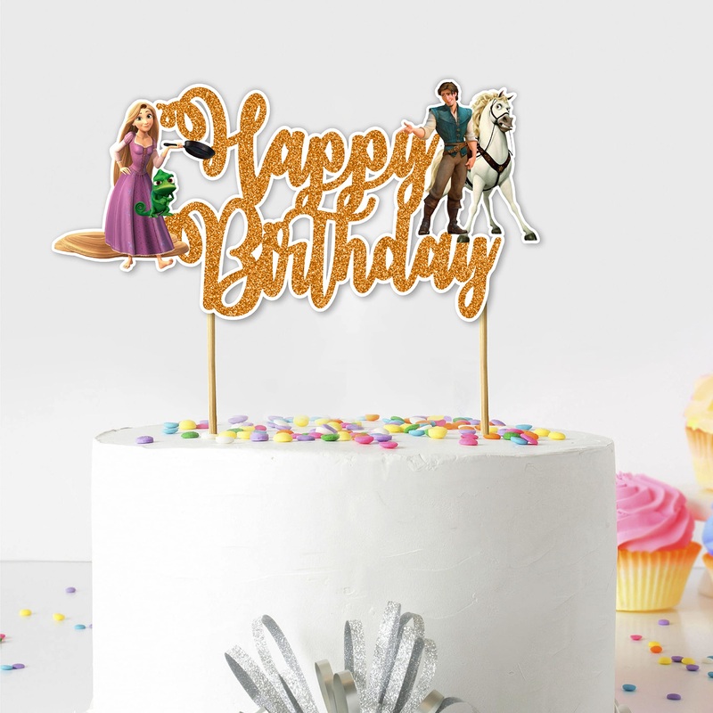 Rapunzl Happy Birthday Cake Topper – Birthday Decorations.