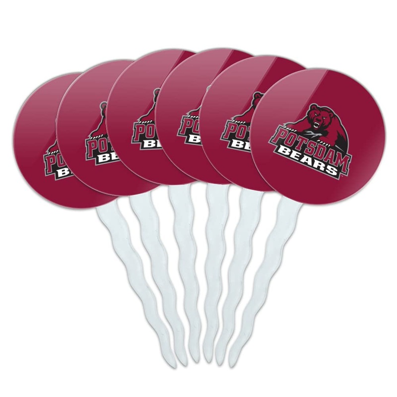 State University Of New York At Potsdam Primary Logo Cupcake Picks Toppers Decoration Set Of 6