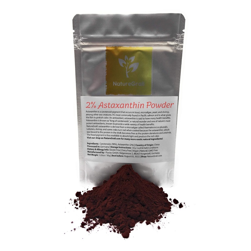 2% Astaxanthin Powder – Haematococcus Pluvialis – Natural Red Food Dye – Occurs Naturally In Certain Algae And Causes The Pink O
