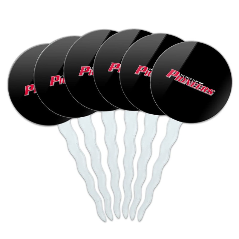 California State University, East Bay Secondary Logo Cupcake Picks Toppers Decoration Set Of 6