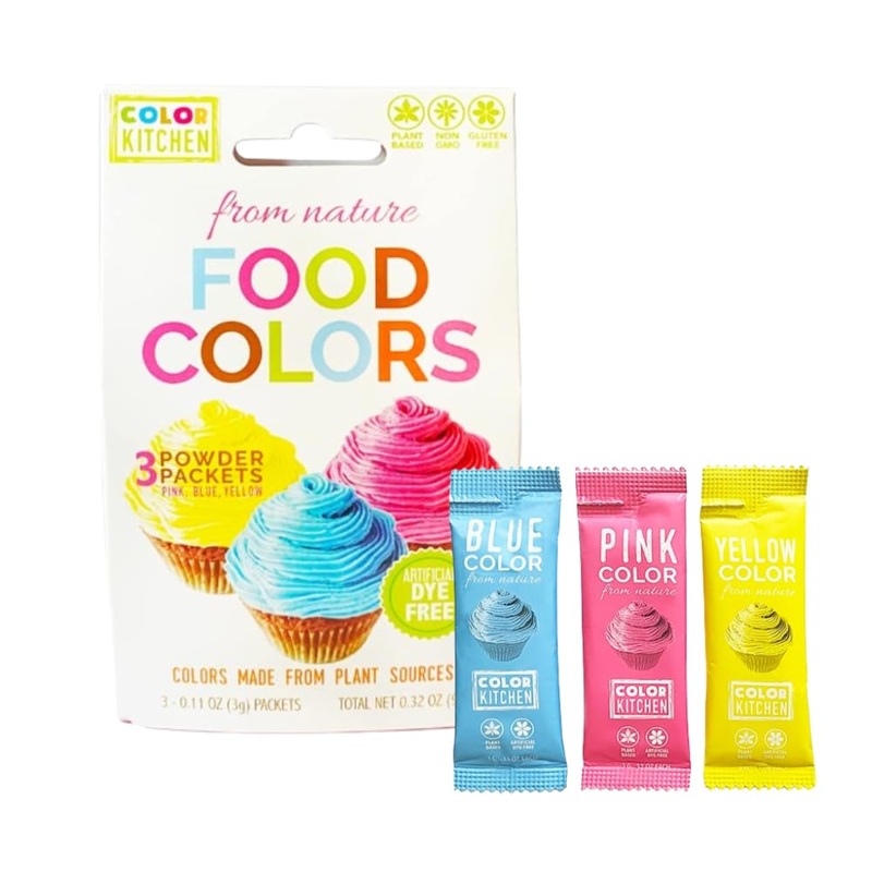 Color Kitchen Food Coloring (3 Colors) – Plant-Based Colors | Artificial Dye-Free | Gluten-Free | Non-Gmo | Kosher | Vegan | Col