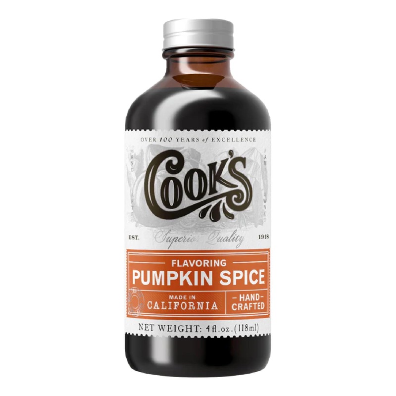Cook’S, Pumpkin Spice Flavoring, For Baking, Cookies, Beverages, Cakes, Breads, 4 Oz
