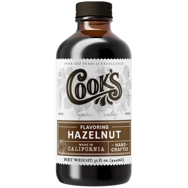 Cook’S, Pure Hazelnut Flavor, Perfect For Baking And Cooking, Certified Kosher, Gluten Free, Allergen Free, Vegan, 32 Oz