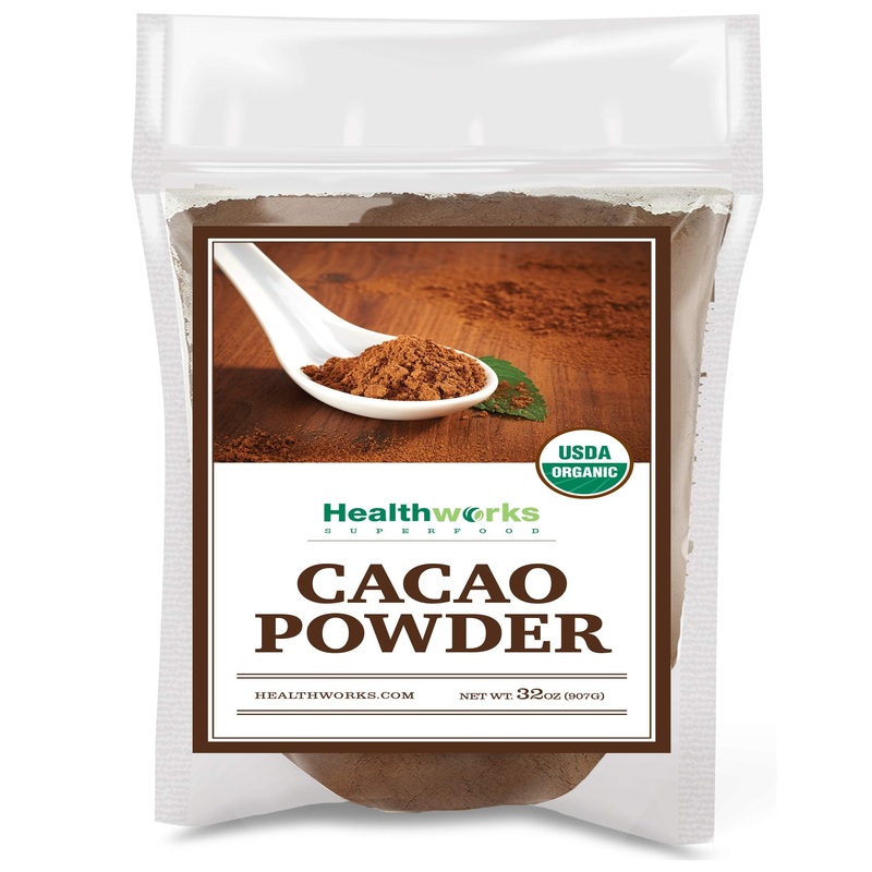 Healthworks Superfoods Organic Cacao Powder – 32 Oz / 2 Lbs – Cocoa Chocolate Substitute – Rich Choclate Flavour – Sugar-Free, K