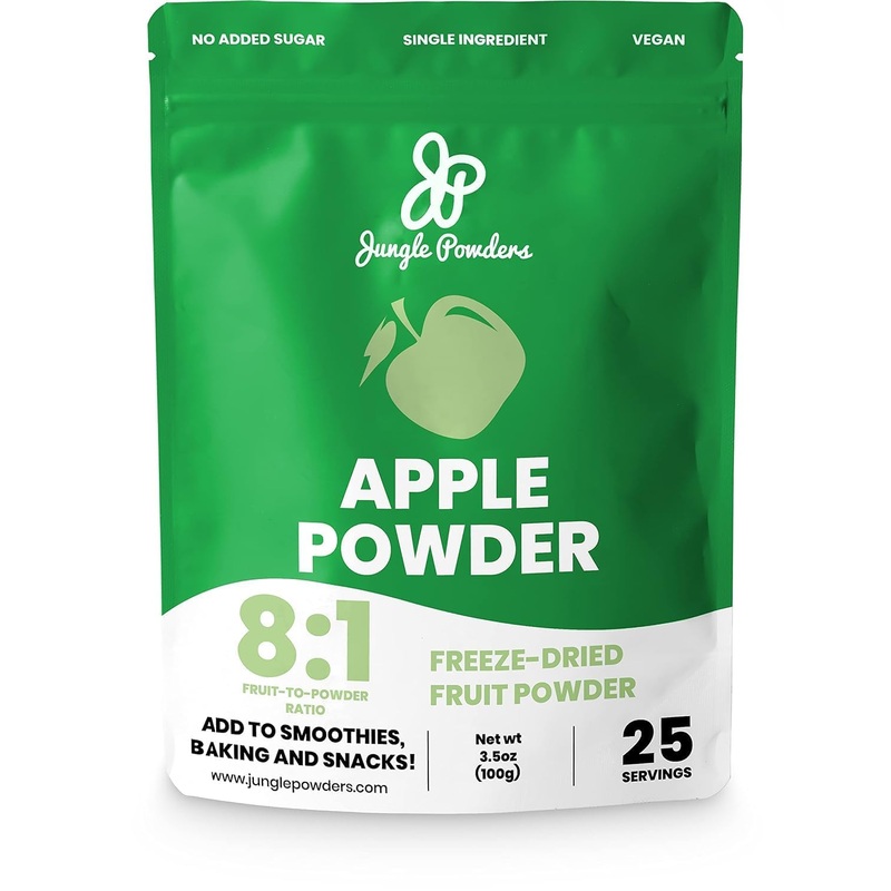 Jungle Powders Freeze Dried Apple Powder 3.5 Ounce Bag For Baking Apple Pectin Powder Unsweetened Whole Apple Extract Fruit Peel