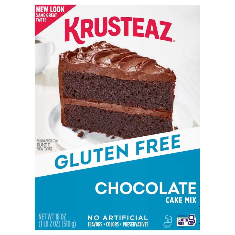 Krusteaz Gluten Free Chocolate Cake Mix, No Artificial Flavors, Colors, Or Preservatives, 18 Ounce(Pack Of 2)