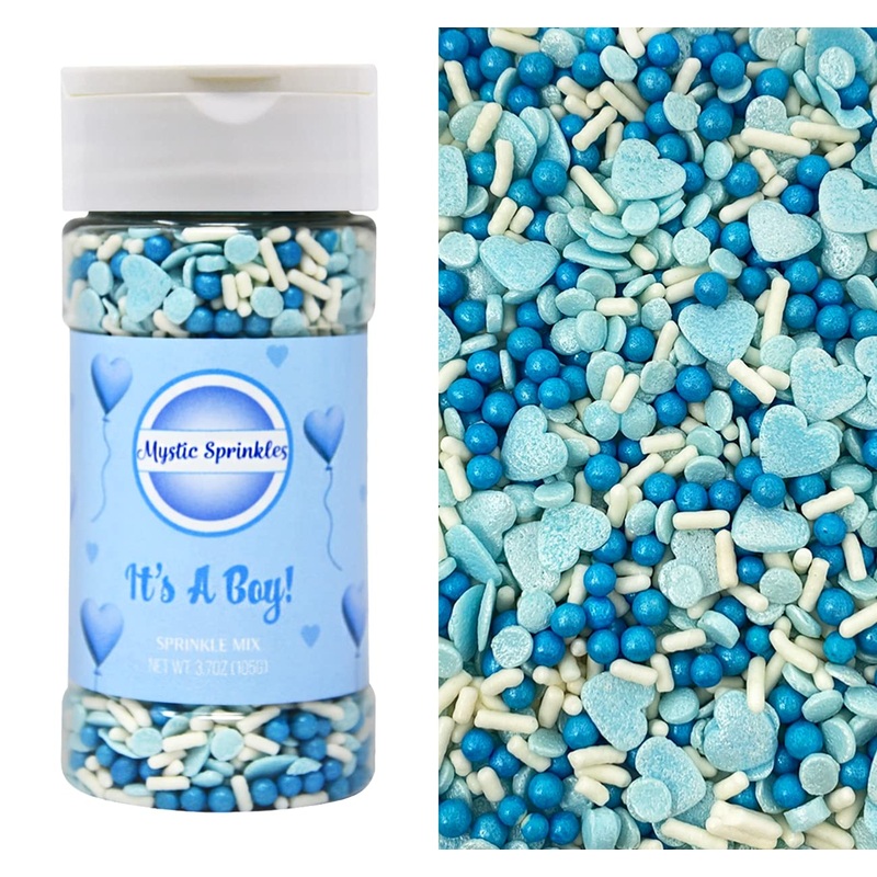 Mystic Sprinkles Baby Shower Sprinkle Mixes (It’S A Boy Sprinkle Mix 3.7Oz)