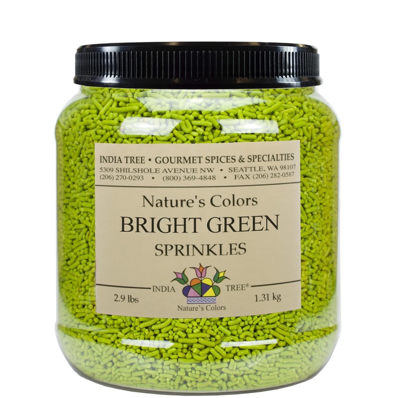 Nature’S Colors, Bright Green, Sugar Sprinkles For Baking And Decorating, 2.9 Lb Canister (Pack Of 1)