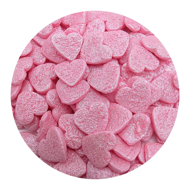 Ncs Pink Pearl Heart Edible Sprinkles, 8 Ounces – Great For Cupcakes, Cookies, Cakes, Donuts, Cakes Pops