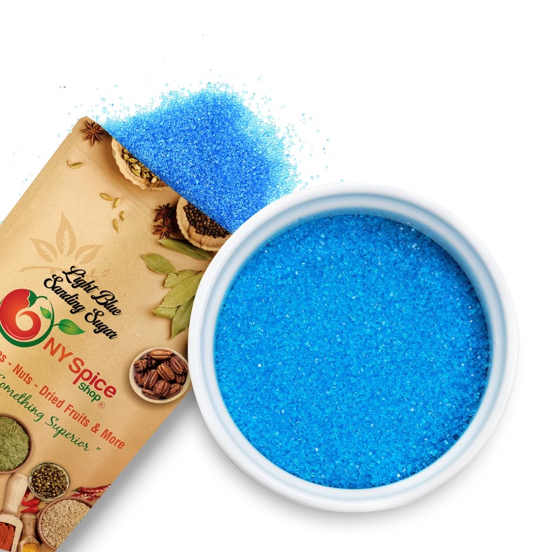 Ny Spice Shop Light Blue Sanding Sugar For Memorial Day – 3 Poundsweet Colorful Edible Sprinkles For Candy Dish – Chocolate Spri