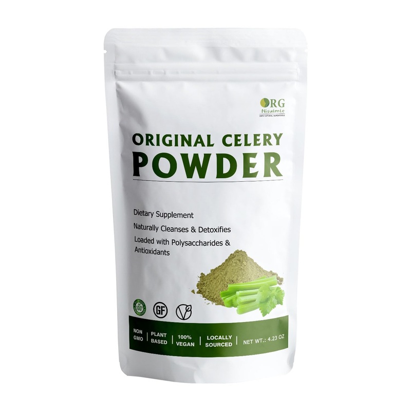 Orgnisulmte Celery Powder,100% Natural Freeze-Dried Celery Juice Powder For Curing 4.23 Ounce