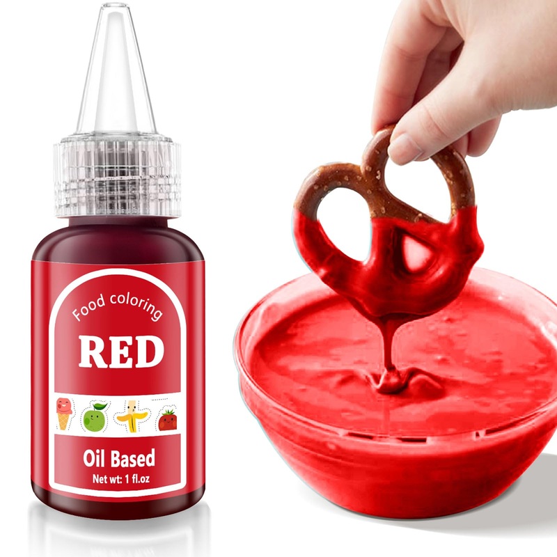 Red Oil Based Food Coloring For Chocolates Melts – 30Ml Tasteless Liquid Edible Oils Food Dye Candy Cookies Decorating, Vivid Oi