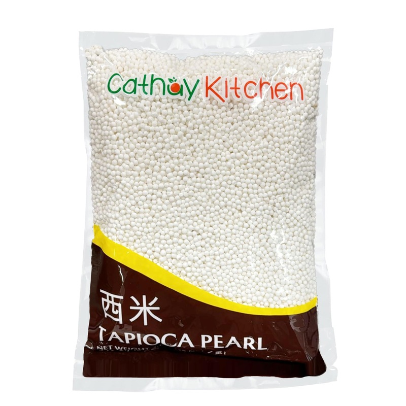 Sago Tapioca Pearls From Cassava | Best For Bubble Boba Milk Tea, Non-Gmo Certified, Gluten-Free, Desserts Sago Ball, Soup, Or S
