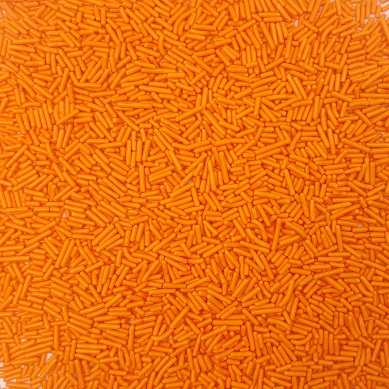 Sentovac Edible Orange Jimmies Sprinkles For Cake Decorating | Cupcake And Ice Cream Toppers Cake Decorations | Soft Jimmies Spr