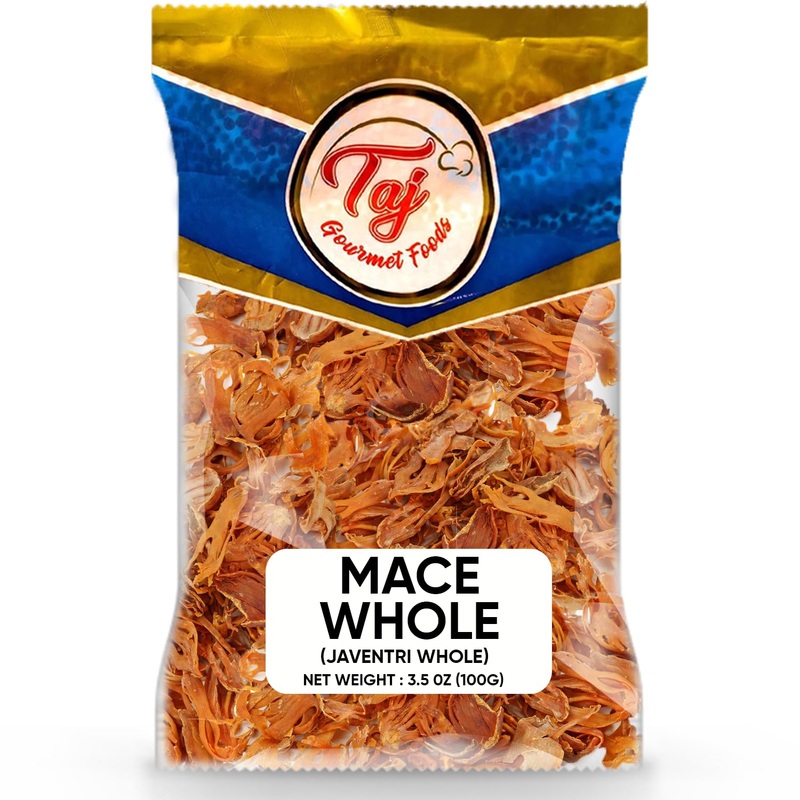 Taj Mace Whole, Javentri Whole, 3.5Oz (100G), Product Of India