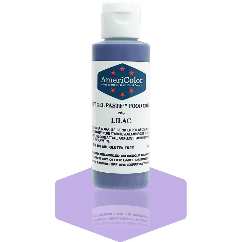 Americolor, Lilac, 4.5 Ounce Bottle, Soft Gel Paste Food Color