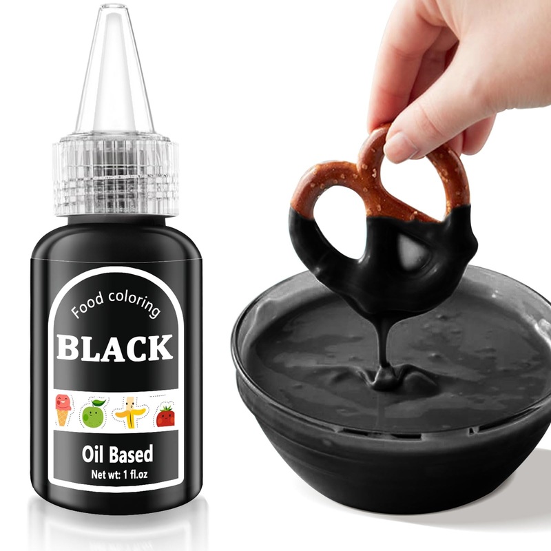 Black Oil Based Food Coloring For Chocolates Melts – 30Ml Tasteless Liquid Edible Oils Food Dye Candy Cookies Decorating,Vivid O