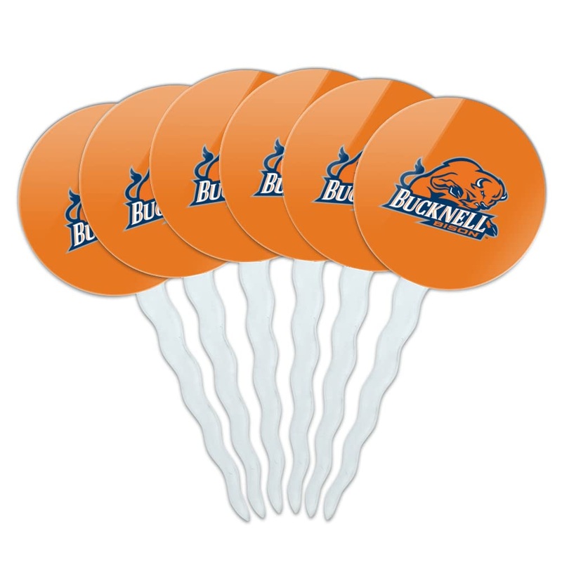 Bucknell Secondary Logo Cupcake Picks Toppers Decoration Set Of 6
