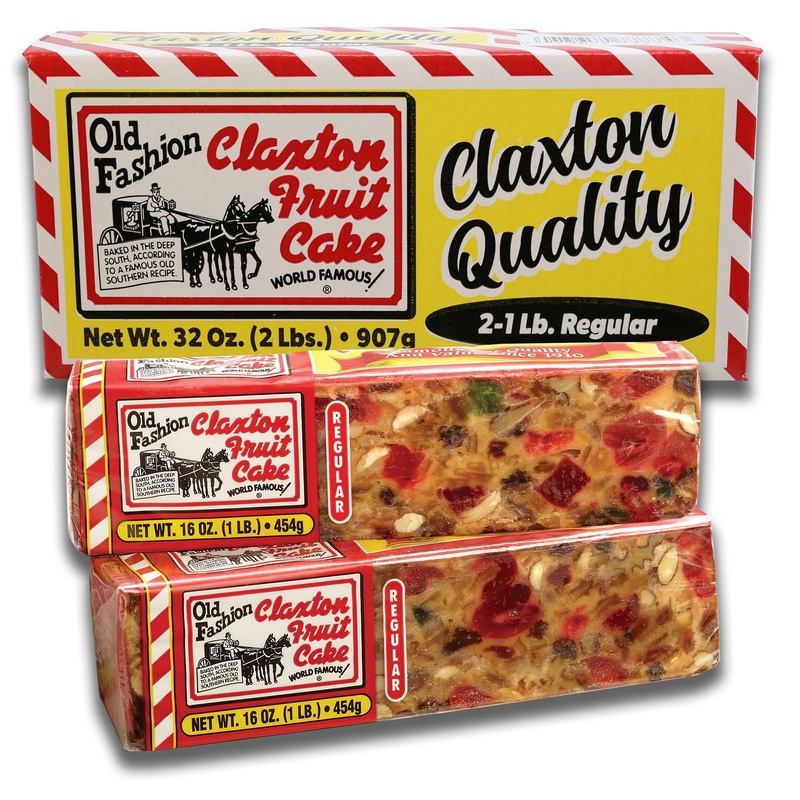 Claxton Fruit Cake – 2-1 Lb. Regular Recipe – Each Cake Individually Wrapped For Freshness In Our, Signature Claxton Carton