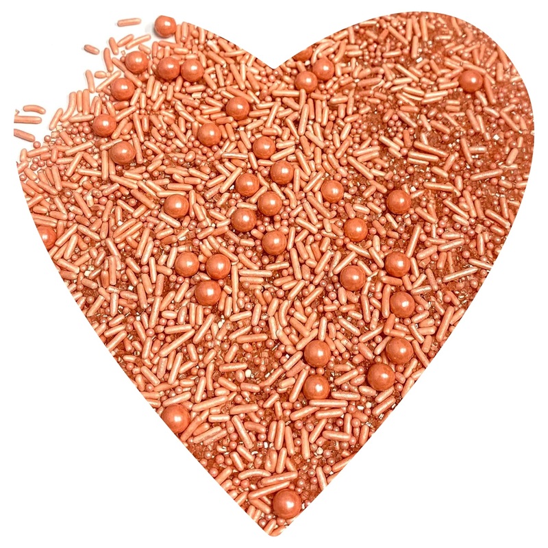 Cool Mom Sprinkles Rose Gold Sprinkles (4 Oz.) – Themed Sprinkles For Decorating Cakes, Cupcakes, Cookies & Desserts – Packaged