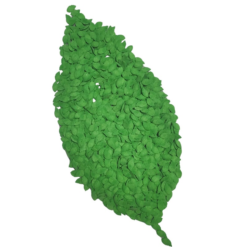 Edible Mini Sugar Green Leaf Sprinkles Cake Cupcake Toppers Cookie Decorations Sweet Dessert Sprinkle For Cake Decorating, 3.4 O