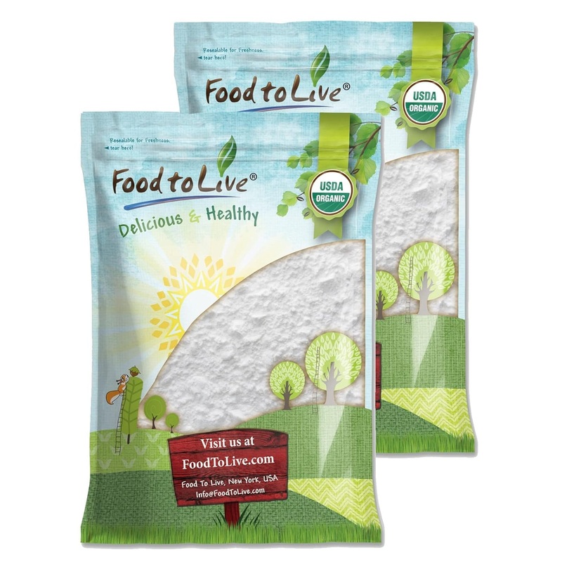 Food To Live Organic Arrowroot Flour, 16 Pounds – Non-Gmo Powder, Fine Starch, Grain-Free, Vegan, Bulk. Rich In Dietary Fiber. N