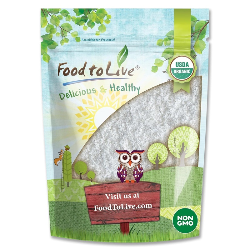 Food To Live – Organic Fine Shredded Coconut, 2 Pounds – Non-Gmo, Raw, Unsweetened Flakes, Vegan, Great For Baking, A Good Sourc