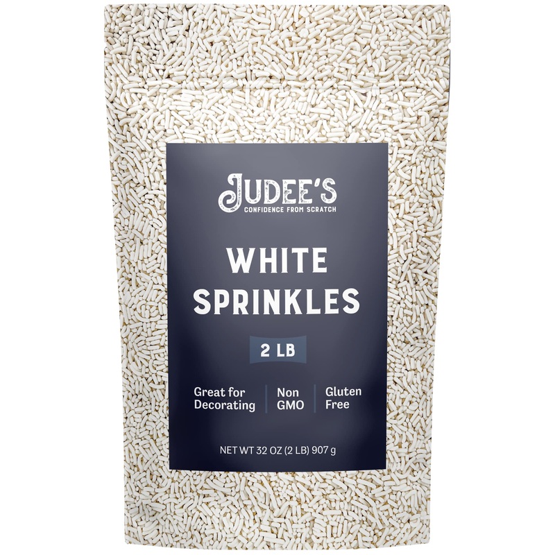Judee’S Gluten Free White Sprinkles 2 Lb – Gluten-Free And Nut-Free – Brighten Up Your Baked Goods – Great For Cookie And Cake D