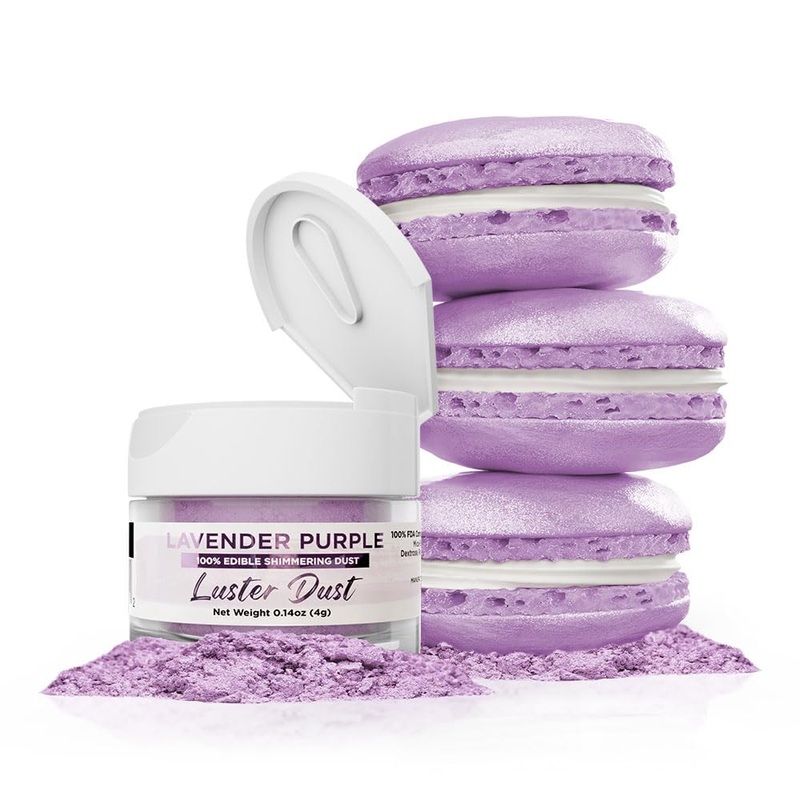 Luster Dust – Lavender Purple (4G 1X Jar) | Edible Vegan Dust & Paint For Cake Decorating, Ice Cream, Desserts, Cocktails And Be