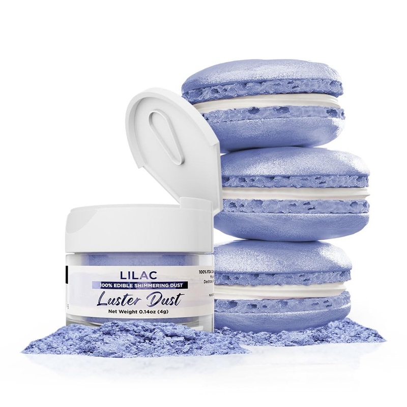 Luster Dust – Lilac Purple (4G 1X Jar) | Edible Vegan Dust & Paint For Cake Decorating, Ice Cream, Desserts, Cocktails And Bever