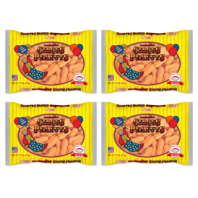 Melster Candies – Classic Marshmallow Circus Peanut Candies – Fat Free, Iconic And Nostalgic Sweet Treat – 11 Oz. Bags – 4 Pack